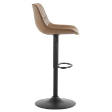 Barová židle AUB-714 CRM ekokůže béžově krémová, kov černý lak mat