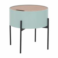 Příruční stolek MOSAI MDF neo mint a přírodní, kov černý lak (19)