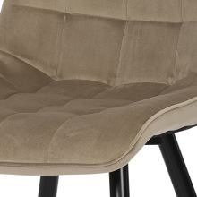 Jídelní židle CT-384 CAP4 sametová látka krémová, kov černý lak mat