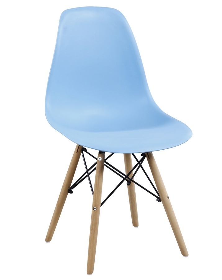 Jídelní židle MODENA II plast modrý, masiv buk, kov černý lak