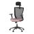 Kancelářská židle KA-V328 PINK látka růžová, síťovina černá, plast černý