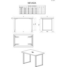 Jídelní stůl NEVADA 120x80 cm, lamino a kov, barva dle výběru, český výrobek