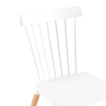 Jídelní židle ZOSIMA plast bílý, masiv buk