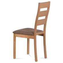 Jídelní židle BC-2603 BUK3 masiv buk, barva buk, látka hnědý melír