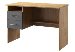 Pracovní stůl OFFICE KIT typ 2, š.110 cm, dub apalačský a šedá, levý