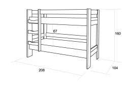 Patrová postel CASPER C123 lamino, český výrobek