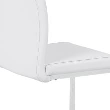 Jídelní židle DCL-411 WT koženka bílá, chrom