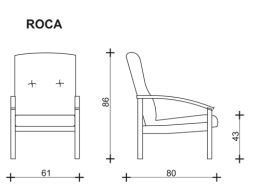 Dřevěné bukové křeslo ROCA český výrobek