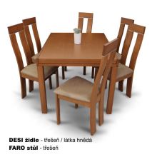 Jídelní stůl, rozkládací, třešeň, 120-240x90 cm, FARO