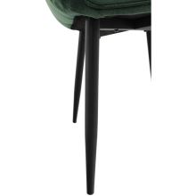 Designové křeslo FEDRIS sametová látka Velvet zelená, kov černý