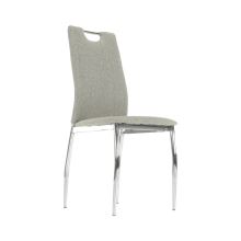 Jídelní židle OLIVA NEW látka béžový melír, kov chrom