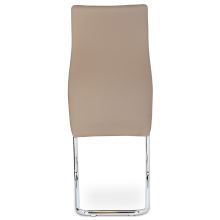 Jídelní židle HC-955 CAP koženka cappuccino, chrom