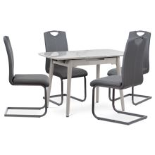 Jídelní židle DCL-613 GREY ekokůže šedá, kov šedý lak