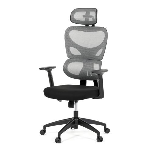 Kancelářská židle KA-K2080 GREY síťovina šedá, látka černá