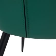 Jídelní židle KALINA ekokůže zelená, kov černý lak