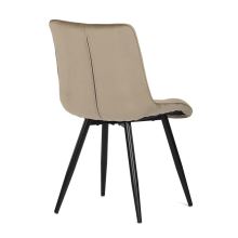 Jídelní židle CT-384 CAP4 sametová látka krémová, kov černý lak mat