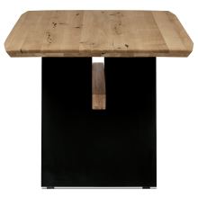 Jídelní stůl DS-M200 DUB, 200x100 cm, masiv dub, kov černý lak mat