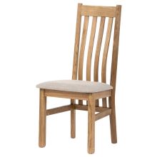 Dřevěná jídelní židle C-2100 CRM2 látka krémově béžová, masiv dub přírodní