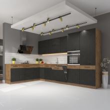 Horní skříňka, dub lancelot / šedá matná, VEGA 60 Nagu-36 1F (9)