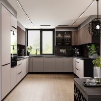 Vysoká skříňka, kašmír/černá, ARAKA 60 DK-210 2F (9)