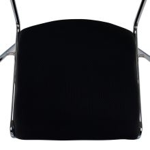 Konferenční židle DERYA NEW látka černá síťovaná, kov chrom