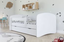 Postel SHOKORA 90x200 cm, úložný prostor, lamino matná bílá