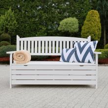 Zahradní dřevěná lavička AMULA 150 cm, bílá