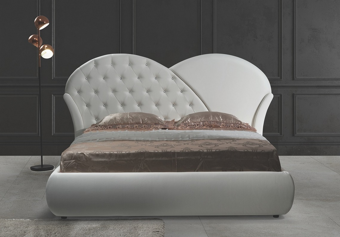 Čalouněná postel CAMINI 160x200 cm, ekokůže béžová