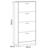 Výklopný botník ABO-G1018 OAK MDF dub sonoma (3)