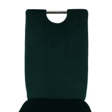 Jídelní židle OLIVA NEW sametová látka Velvet smaragdová, kov chrom