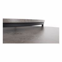 Set dvou konferenčních stolků IKLIN MDF fólie beton, kov černý lak (3)