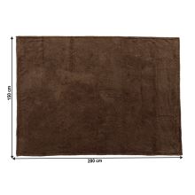 Oboustranná deka, světlehnědá, 150x200, DEFANA TYP 1