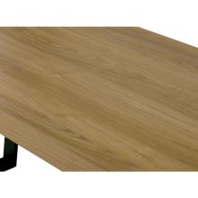Jídelní stůl HT-514 OAK, 160x80 cm, MDF deska, dýha dub, kov černý matný lak