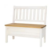 Rustikální lavice POPRAD WHITE SIL14A 100 cm:bílý vosk